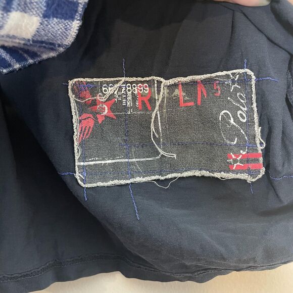 Polo Ralph Lauren Shirt Mens Small Blue P-32 Graphic Distressed Naval Military - Picture 5 of 13